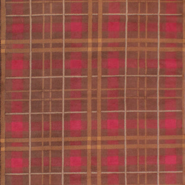 Highland Check Pattern Brown Polypropylene Traditional Checked Tartan Hallway Runner Rug