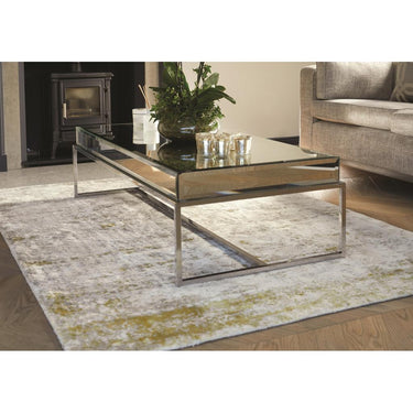 Origins Persia Soft Silky Viscose Abstract Art Rug in Gold, Mocha Cloud, Fossil Mist, Cloud and Midnight Oyster