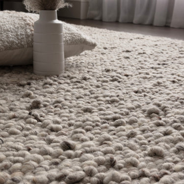 Adler Hand Woven Boucle Texture Rug in Silver