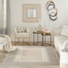 Glitz GLZ07 Classic Framed Border Silky Shimmer Abstract Geometric Textured Bordered Hallway Runner Rug - Medium 119x180 cm (3'11"x5'11")