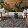 Horizon Indooor Trellis HOZ01 Black By Indoor Outdoor Polypropylene Geometric Textured Rug - Medium 152 x 213 cm (5'x7')