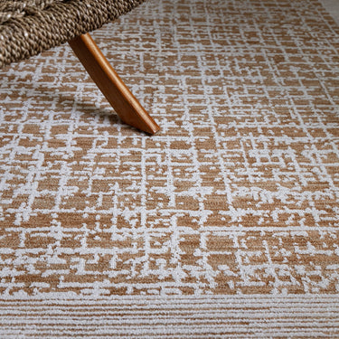 Asiatic London Anders AN11 Charm Grid Soft Shimmer Beige Natural Abstract Geometric Textured Boho Rug