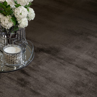 Katherine Carnaby Chrome Hand Made Rug Modern Plain Viscose Silky Shiny Luxurious Charcoal Grey Rug