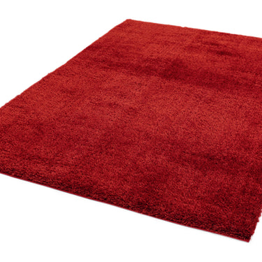 Payton Shaggy Rug Soft Fluffy Living Room Bedroom Silky Shimmer Red Rug