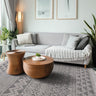 Anya ANR01 Rug Hand Made Wool Geometric Traditional Modern Bohomian Tribal Fringed Rug in Grey Black - Medium 120x170 cm (4'x5'6")