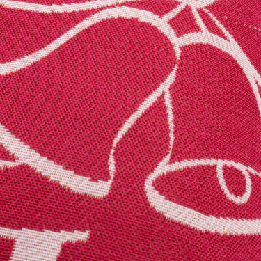 Christmas Jingle Bells Red Washable Cotton Soft Cushion 45x45 cm