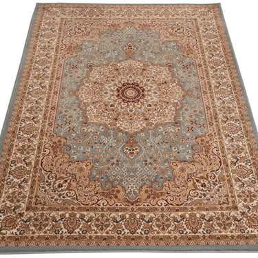Consept Looms Grand Heritage GH101 Medallion Million Point Classic Blue Polypropylene Persian Oriental Rug