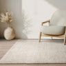 Laurent LA06 Fringed Natural Beige Cotton Abstract Geometric Textured Rug - Medium 120x160 cm (4'x5'4")