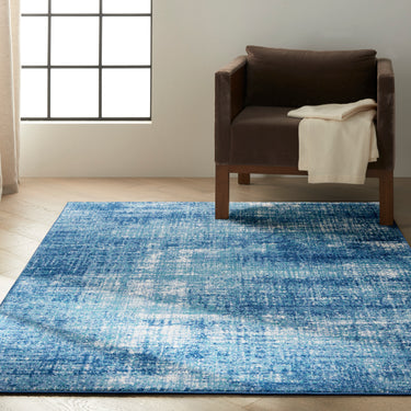 Calvin Klein River Flow Modern Abstract RFV02 in Teal Ivory Blue