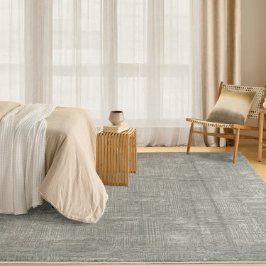 DKNY Madison Square DK014 Shimmer MSQ01 Slate Abstract Textured Modern Rug