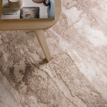Asiatic London Mirage Haze Marbled Texture Beige Polypropylene Abstract Textured Rug