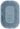Asiatic London Halo Denim Oval Tufted Ombre Blue Hand-Carved Wool Viscose Bordered Rug