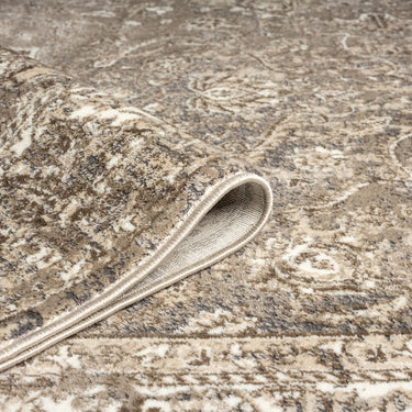 URCO 865AC Classic Anthracite Traditional Vintage Textured Bordered Hallway Runner Rug