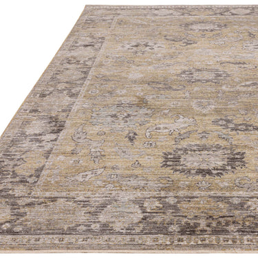 Asiatic London Jasper JA06 Living Classic Heritage Antique Yellow Cotton Traditional Vintage Floral Rug
