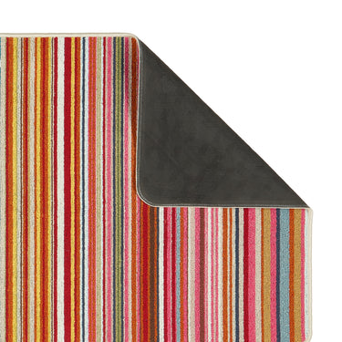 My Mat Candy Washable Home Entrance, Kitchen, Hallway, Entryway Non-Slip Rug in Stripe Rainbow Multi Colours in 67 x 200 cm
