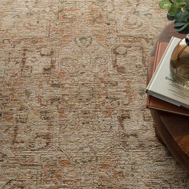 Asiatic London Heriz HE03 Serapi Copper Traditional Vintage Textured Medallion Hallway Runner Rug
