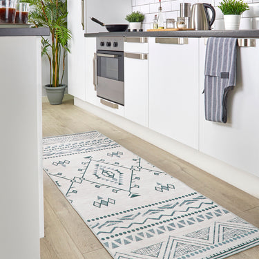 Origins Nomads Washable Rug Aztec Traditional Tribal Geometric Bedroom Living Room Grey Rug