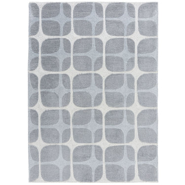 Zest Mesh Grey Geometric Modern Soft Rug 120x170 cm