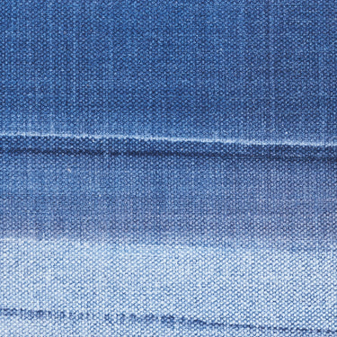 Calvin LDR01 CK031 Launder Navy Blue Washable Cotton Abstract Flatweave Rug