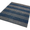 Ives Hand Woven Chenille Flatweave Natural Waves Heringbone Rug in Navy Blue - Small 100x150 cm (3'4"x4'11")