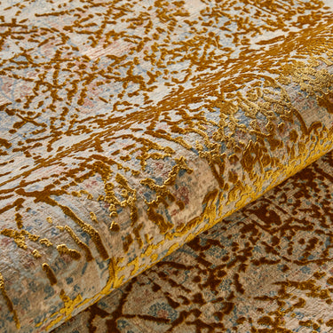 Emerald EMR102 Silky Yellow Viscose Traditional Abstract Rug