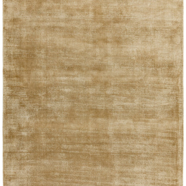 Blade Plain Silky Hand Woven Viscose Shiny Rug Runner in Soft Gold