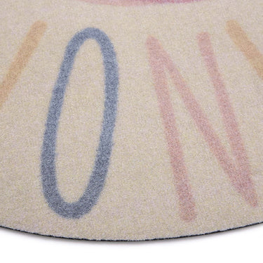 My Play Alphabet Educational Kids Washable Non-Slip Bordered Round Rug