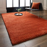 Asiatic London Atlas Thick Pile Orange Polypropylene Shaggy Textured Rug - Small 80x150 cm (2'6"x5')