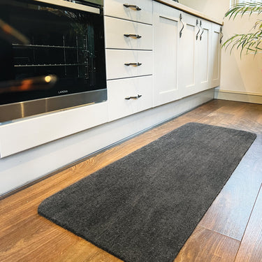 Washable Non Slip Soft Charcoal Door Mat Hallway Entrance Rug - Runner 50x150 cm (1'7"x5')