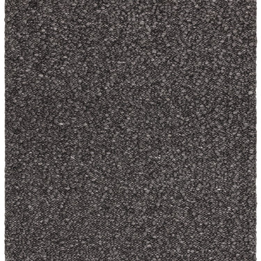 Elm Charcoal Rug Chunky Boucle Modern Plain Hand Woven Braided Stitched Wool Viscose Rug