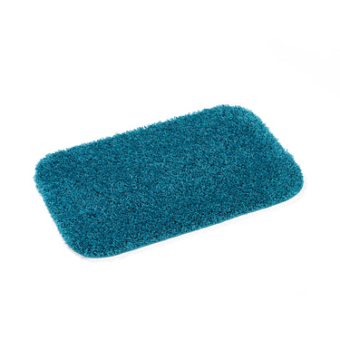 Hug Rug Buddy Teal Blue Washable Non-Slip Polypropylene Shaggy Bath Mat