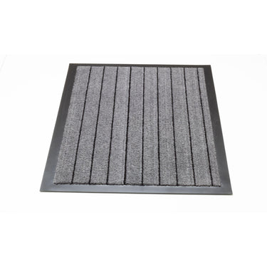 Heavy Duty Non-Slip Dirt Trapper Indoor Outdoor Entrance Kitchen Rug Shoes Scraper Door Mat in Grey 40 x 60 cm (1'4''x2')
