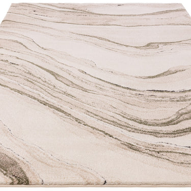Asiatic London Mirage Quartz Marbled Texture Green Natural Polypropylene Abstract Textured Rug