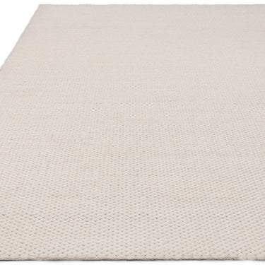 Zander Hand Woven Chunky Boucle Wool Plain Ivory Rug