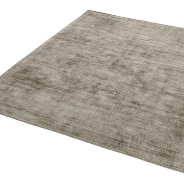Blade Plain Silky Hand Woven Viscose Soft Shiny Rug Runner in Moleskin