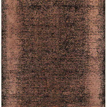 Elodie Contemporary Rug Modern Luxurious Soft Silky Metallic Shine Abstract Rug in Terracotta Black