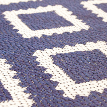 Terrace Diamond Modern Geometric Indoor Outdoor Rug in Navy, Gold, Terracotta, Grey, Red and Teal
