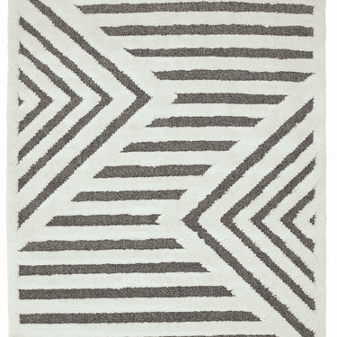Asiatic London Ariana AR06 Shard Boho Fringed Soft Scandi Cream Grey Polypropylene Shaggy Moroccan Textured Rug