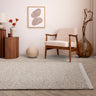 Elm Taupe Brown Rug Chunky Boucle Modern Plain Hand Woven Wool Viscose Rug - Medium 120x170 cm (4'x5'6")