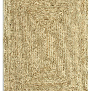 Origins Jute Extra Hand Made Braid Stitched Wool Rug in Natural