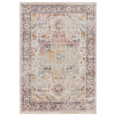 Flores Kira FR04 Traditional Classic Bordered Persian Floral Vintage Rug in Multi