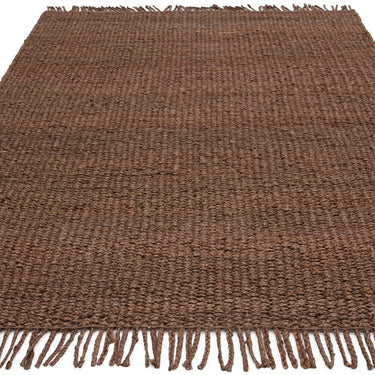 Grove Plain Flatweave Hand Woven Jute Rug in Brown