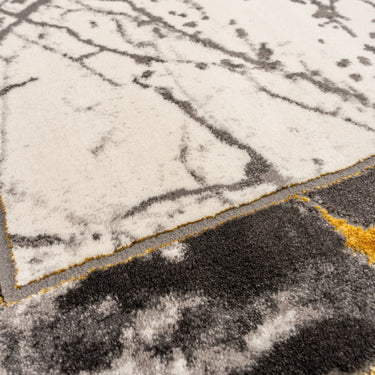 Marbled Abstract Rug Bianco 185XA Bordered Rug