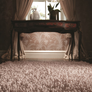Imperial Luxury Shaggy Rug Guru Modern Hand Woven Wool Rug in Nude Pink