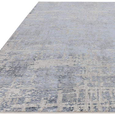 Asiatic London Stellar ST09 Silky Blue Polypropylene Abstract Textured Rug