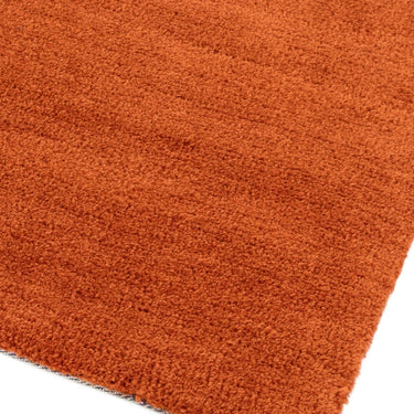 Asiatic London Milo Short Pile Silky Rust Orange Shaggy Traditional Modern Rug