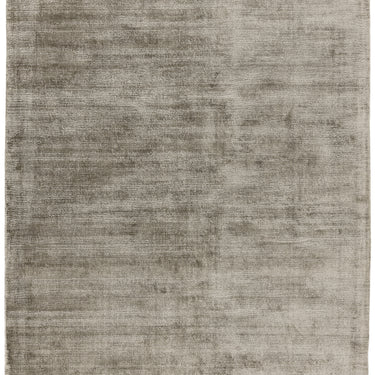 Blade Plain Silky Hand Woven Viscose Soft Shiny Rug Runner in Moleskin