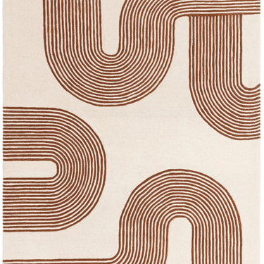 Asiatic London Matrix Arches MAX85 Contemporary Retro Amber Handmade Wool Abstract Rug