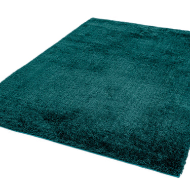 Payton Shaggy Rug Soft Fluffy Living Room Bedroom Silky Shimmer Teal Rug