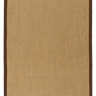 Origins Sisal Border Hand Made Rug Modern Natural Jute Rug in Warm Natural with Dark Brown Border